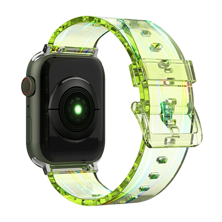 Cinturino in silicone trasparente Aurora per la serie Apple Watch, 7 41mm / 6&SE&5&4 40mm / 3&2&1 38mm, 7 45mm / 6&SE&5&4 44mm / 3&2&1 42mm