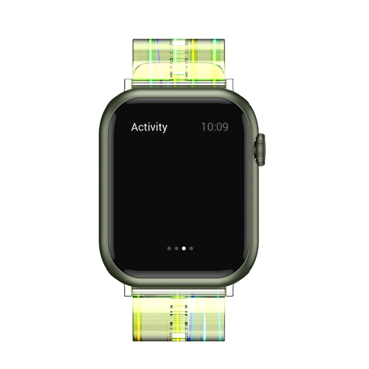 Cinturino in silicone trasparente Aurora per la serie Apple Watch, 7 41mm / 6&SE&5&4 40mm / 3&2&1 38mm, 7 45mm / 6&SE&5&4 44mm / 3&2&1 42mm