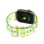Cinturino in silicone trasparente Aurora per la serie Apple Watch, 7 41mm / 6&SE&5&4 40mm / 3&2&1 38mm, 7 45mm / 6&SE&5&4 44mm / 3&2&1 42mm