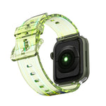 Cinturino in silicone trasparente Aurora per la serie Apple Watch, 7 41mm / 6&SE&5&4 40mm / 3&2&1 38mm, 7 45mm / 6&SE&5&4 44mm / 3&2&1 42mm