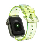 Cinturino in silicone trasparente Aurora per la serie Apple Watch, 7 41mm / 6&SE&5&4 40mm / 3&2&1 38mm, 7 45mm / 6&SE&5&4 44mm / 3&2&1 42mm