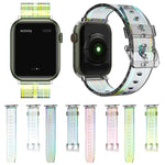 Cinturino in silicone trasparente Aurora per la serie Apple Watch, 7 41mm / 6&SE&5&4 40mm / 3&2&1 38mm, 7 45mm / 6&SE&5&4 44mm / 3&2&1 42mm