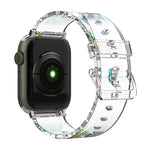 Cinturino in silicone trasparente Aurora per la serie Apple Watch, 7 41mm / 6&SE&5&4 40mm / 3&2&1 38mm, 7 45mm / 6&SE&5&4 44mm / 3&2&1 42mm