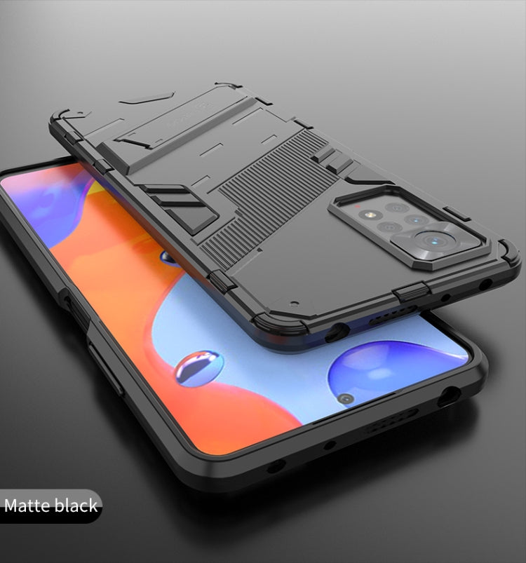 Punk Armor 2 in 1 PC + custodia per telefono antiurto in TPU con supporto invisibile, For Xiaomi Redmi Note 11 Pro 5G Gobal, For Xiaomi Poco M4 Pro 4G, For Xiaomi Poco X4 Pro 5G