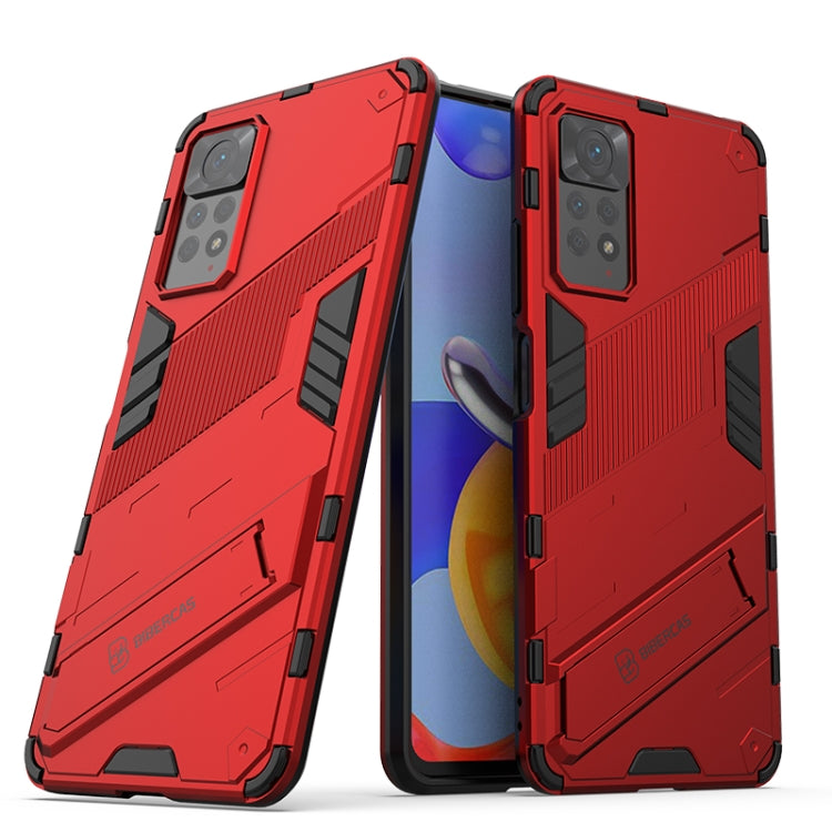 Punk Armor 2 in 1 PC + custodia per telefono antiurto in TPU con supporto invisibile, For Xiaomi Redmi Note 11 Pro 5G Gobal, For Xiaomi Poco M4 Pro 4G, For Xiaomi Poco X4 Pro 5G