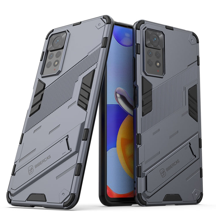 Punk Armor 2 in 1 PC + custodia per telefono antiurto in TPU con supporto invisibile, For Xiaomi Redmi Note 11 Pro 5G Gobal, For Xiaomi Poco M4 Pro 4G, For Xiaomi Poco X4 Pro 5G