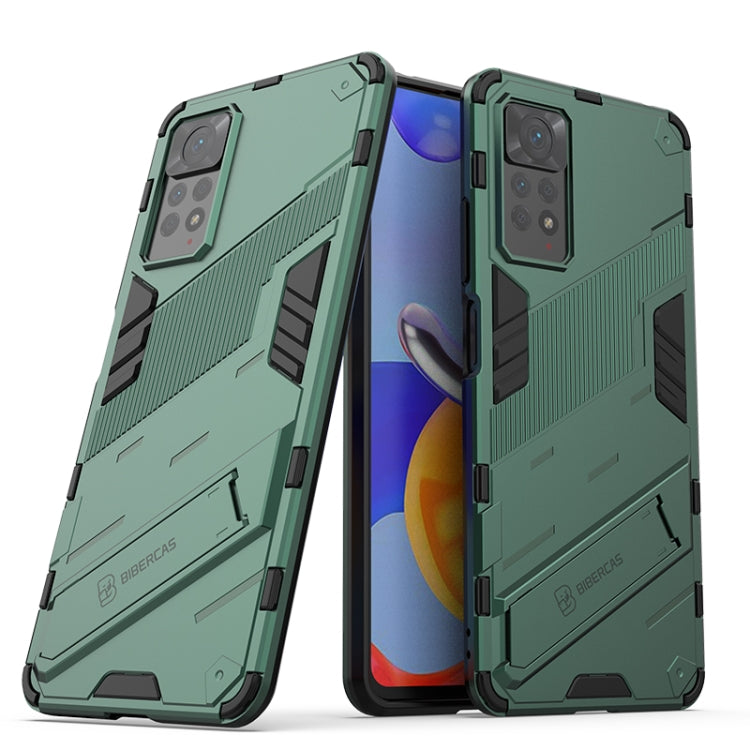 Punk Armor 2 in 1 PC + custodia per telefono antiurto in TPU con supporto invisibile, For Xiaomi Redmi Note 11 Pro 5G Gobal, For Xiaomi Poco M4 Pro 4G, For Xiaomi Poco X4 Pro 5G