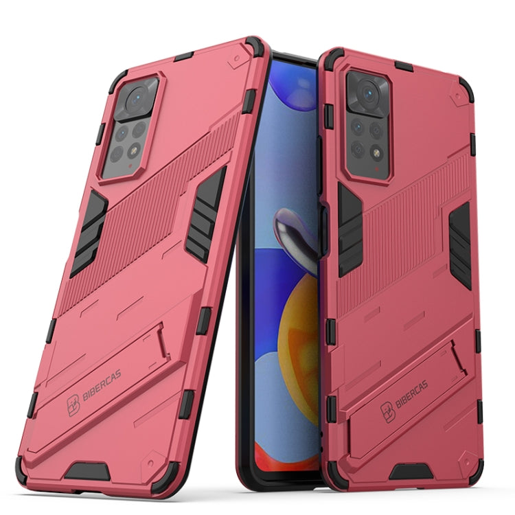 Punk Armor 2 in 1 PC + custodia per telefono antiurto in TPU con supporto invisibile, For Xiaomi Redmi Note 11 Pro 5G Gobal, For Xiaomi Poco M4 Pro 4G, For Xiaomi Poco X4 Pro 5G