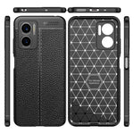 Custodia per telefono antiurto in TPU con texture Litchi, For Samsung Galaxy M23 / F23, For Xiaomi Redmi Note 11E 5G