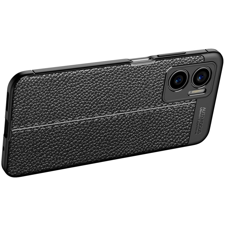 Custodia per telefono antiurto in TPU con texture Litchi, For Samsung Galaxy M23 / F23, For Xiaomi Redmi Note 11E 5G