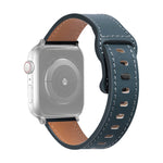 Cinturino in pelle di vacchetta con fibbia a farfalla per Apple Watch Series, 7 41mm / 6&SE&5&4 40mm / 3&2&1 38mm, 7 45mm / 6&SE&5&4 44mm / 3&2&1 42mm
