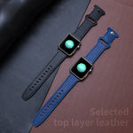 Cinturino in pelle di vacchetta con fibbia a farfalla per Apple Watch Series, 7 41mm / 6&SE&5&4 40mm / 3&2&1 38mm, 7 45mm / 6&SE&5&4 44mm / 3&2&1 42mm