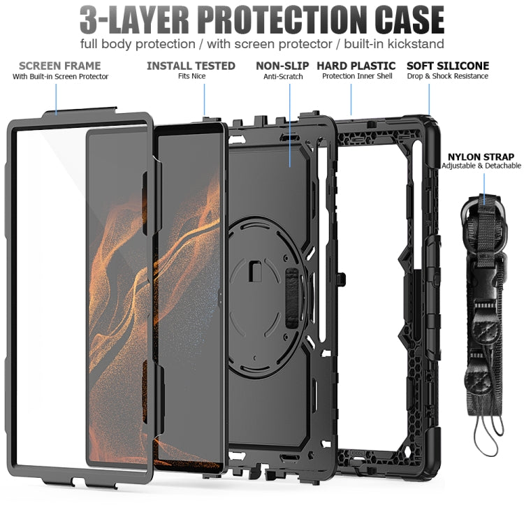 Silicone + custodia per tablet PC, For Samsung Galaxy Tab S8 Ultra 14.6 inch SM-X900