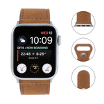 Cinturino con fibbia a farfalla in pelle Crazy Horse per Apple Watch Series, 7 41mm / 6&SE&5&4 40mm / 3&2&1 38mm, 7 45mm / 6&SE&5&4 44mm / 3&2&1 42mm