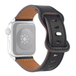 Cinturino con fibbia a farfalla in pelle Crazy Horse per Apple Watch Series, 7 41mm / 6&SE&5&4 40mm / 3&2&1 38mm, 7 45mm / 6&SE&5&4 44mm / 3&2&1 42mm