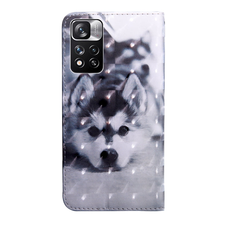 Custodia per telefono in pelle con disegno colorato con motivo a pittura 3D, For Xiaomi Redmi Note 11 Pro 4G