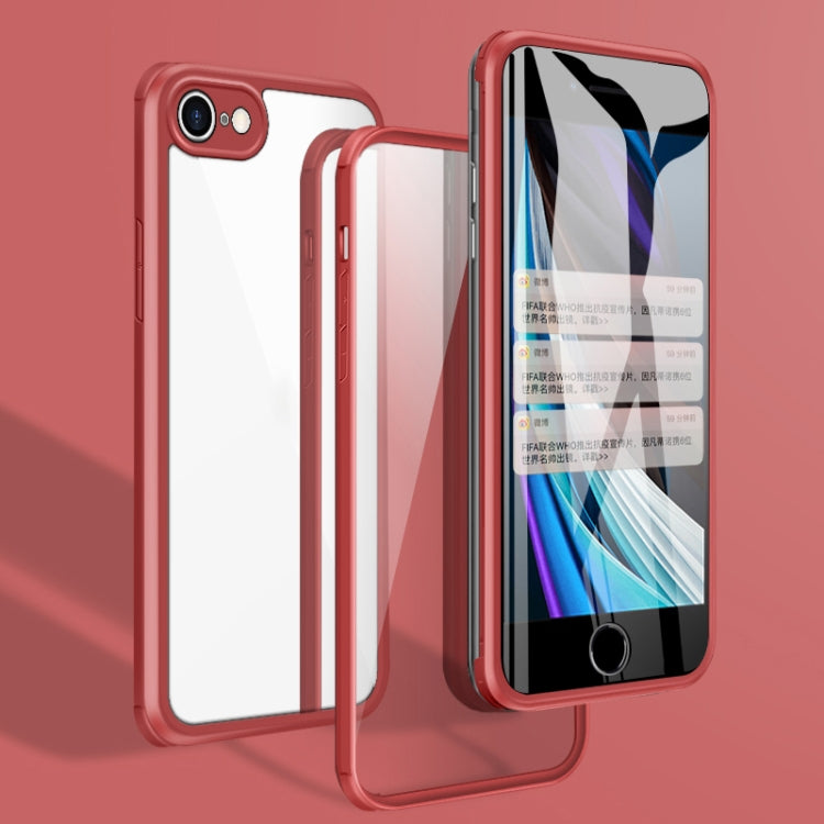 Custodia in vetro TPU doppia faccia per iPhone SE 7 8