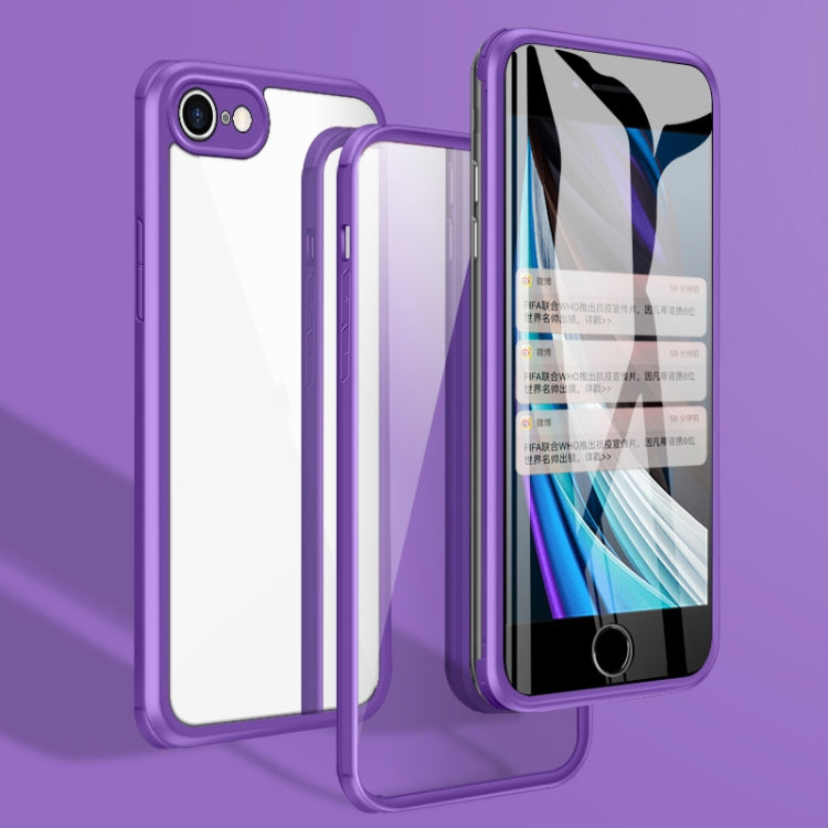 Custodia in vetro TPU doppia faccia per iPhone SE 7 8