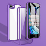 Custodia per telefono in vetro TPU a doppia faccia, For iPhone SE 2022 / SE 2020 / 7 / 8