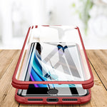 Custodia in vetro TPU doppia faccia per iPhone SE 7 8