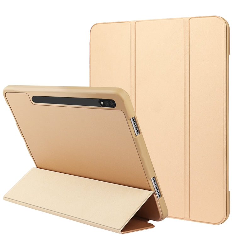 Custodia per tablet in pelle Smart TPU a nido d'ape a 3 pieghe, For Samsung Galaxy Tab S8 / X700, For Samsung Galaxy Tab S8+ / X800, For Samsung Galaxy Tab S8 Ultra / X900