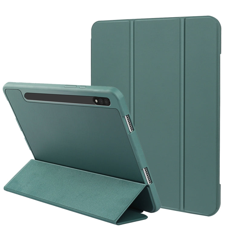 Custodia per tablet in pelle Smart TPU a nido d'ape a 3 pieghe, For Samsung Galaxy Tab S8 / X700, For Samsung Galaxy Tab S8+ / X800, For Samsung Galaxy Tab S8 Ultra / X900