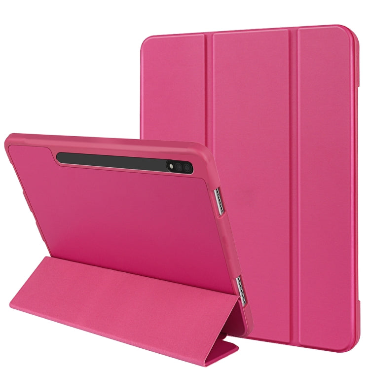 Custodia per tablet in pelle Smart TPU a nido d'ape a 3 pieghe, For Samsung Galaxy Tab S8 / X700, For Samsung Galaxy Tab S8+ / X800, For Samsung Galaxy Tab S8 Ultra / X900