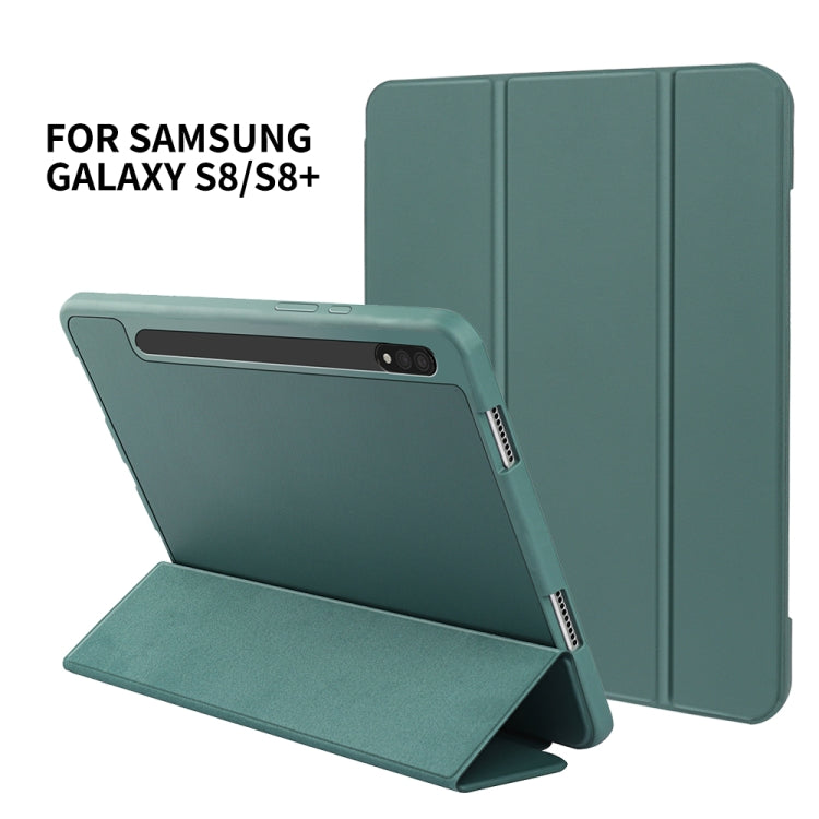 Custodia per tablet in pelle Smart TPU a nido d'ape a 3 pieghe, For Samsung Galaxy Tab S8 / X700, For Samsung Galaxy Tab S8+ / X800, For Samsung Galaxy Tab S8 Ultra / X900