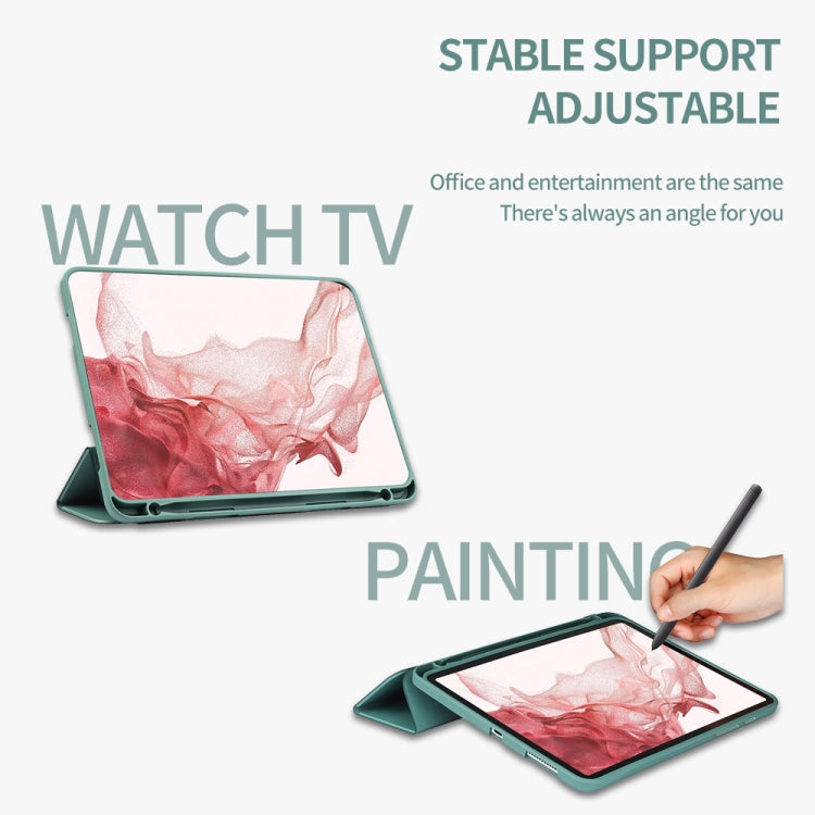 Custodia per tablet in pelle Smart TPU a nido d'ape a 3 pieghe, For Samsung Galaxy Tab S8 / X700, For Samsung Galaxy Tab S8+ / X800, For Samsung Galaxy Tab S8 Ultra / X900