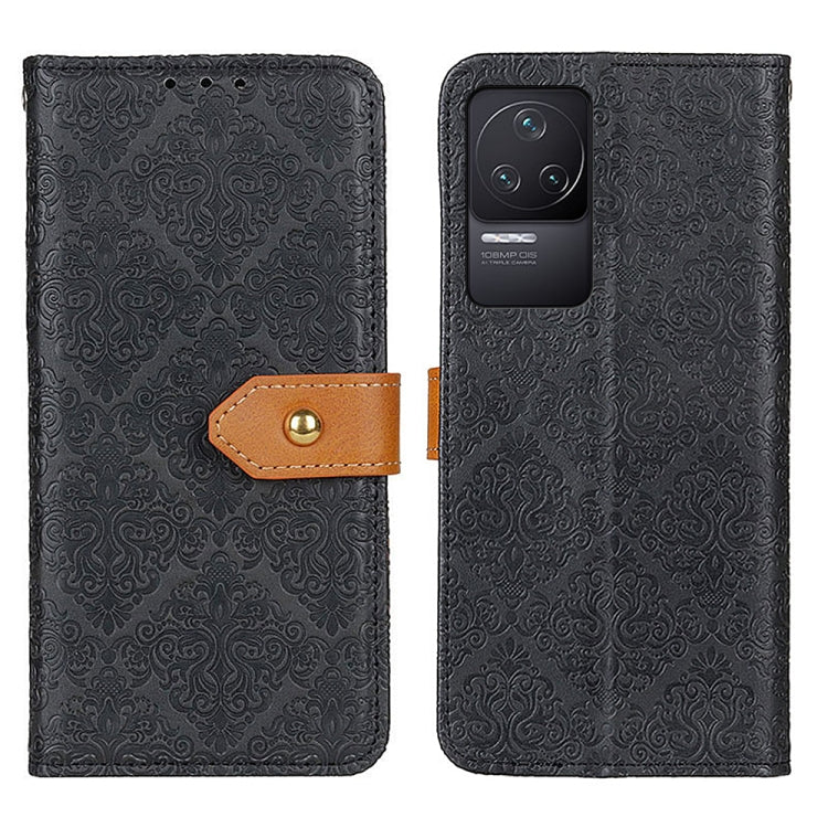 Custodia per telefono in pelle goffrata floreale europea, For Xiaomi Redmi 10C/Redmi 10 India/Redmi 10 Power/Poco C40, For Xiaomi Redmi K40S/Redmi K40S Pro 5G/Xiaomi Poco F4 5G, For Xiaomi Redmi K50 / K50 Pro