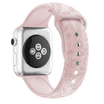 Cinturino in silicone con goffratura floreale Love Butterflies per Apple Watch Series, 7 41mm / 6&SE&5&4 40mm / 3&2&1 38mm, 7 45mm / 6&SE&5&4 44mm / 3&2&1 42mm