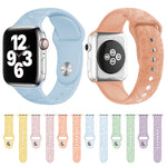 Cinturino in silicone goffrato floreale per Apple Watch
