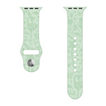Cinturino in silicone con goffratura fenicottero per la serie Apple Watch, 7 41mm / 6&SE&5&4 40mm / 3&2&1 38mm, 7 45mm / 6&SE&5&4 44mm / 3&2&1 42mm