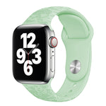 Cinturino in silicone con goffratura fenicottero per la serie Apple Watch, 7 41mm / 6&SE&5&4 40mm / 3&2&1 38mm, 7 45mm / 6&SE&5&4 44mm / 3&2&1 42mm