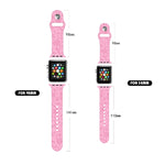 Cinturino in silicone con goffratura fenicottero per la serie Apple Watch, 7 41mm / 6&SE&5&4 40mm / 3&2&1 38mm, 7 45mm / 6&SE&5&4 44mm / 3&2&1 42mm