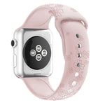 Cinturino in silicone con goffratura quadrifoglio per Apple Watch Series, 7 41mm / 6&SE&5&4 40mm / 3&2&1 38mm, 7 45mm / 6&SE&5&4 44mm / 3&2&1 42mm