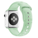 Cinturino in silicone con goffratura quadrifoglio per Apple Watch Series, 7 41mm / 6&SE&5&4 40mm / 3&2&1 38mm, 7 45mm / 6&SE&5&4 44mm / 3&2&1 42mm