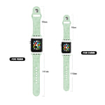 Cinturino in silicone con goffratura quadrifoglio per Apple Watch Series, 7 41mm / 6&SE&5&4 40mm / 3&2&1 38mm, 7 45mm / 6&SE&5&4 44mm / 3&2&1 42mm