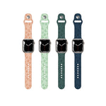 Cinturino in silicone con goffratura cactus per la serie Apple Watch, 7 41mm / 6&SE&5&4 40mm / 3&2&1 38mm, 7 45mm / 6&SE&5&4 44mm / 3&2&1 42mm