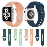 Cinturino in silicone con goffratura cactus per la serie Apple Watch, 7 41mm / 6&SE&5&4 40mm / 3&2&1 38mm, 7 45mm / 6&SE&5&4 44mm / 3&2&1 42mm