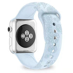 Cinturino in silicone con goffratura girasole per la serie Apple Watch, 7 41mm / 6&SE&5&4 40mm / 3&2&1 38mm, 7 45mm / 6&SE&5&4 44mm / 3&2&1 42mm