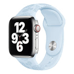 Cinturino in silicone con goffratura girasole per la serie Apple Watch, 7 41mm / 6&SE&5&4 40mm / 3&2&1 38mm, 7 45mm / 6&SE&5&4 44mm / 3&2&1 42mm