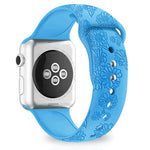 Cinturino in silicone con goffratura girasole per la serie Apple Watch, 7 41mm / 6&SE&5&4 40mm / 3&2&1 38mm, 7 45mm / 6&SE&5&4 44mm / 3&2&1 42mm