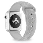 Cinturino in silicone con goffratura girasole per la serie Apple Watch, 7 41mm / 6&SE&5&4 40mm / 3&2&1 38mm, 7 45mm / 6&SE&5&4 44mm / 3&2&1 42mm