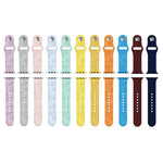 Cinturino in silicone con goffratura girasole per la serie Apple Watch, 7 41mm / 6&SE&5&4 40mm / 3&2&1 38mm, 7 45mm / 6&SE&5&4 44mm / 3&2&1 42mm
