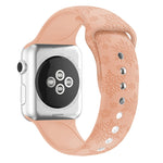 Cinturino in silicone con goffratura fiocco di neve per la serie Apple Watch, 7 41mm / 6&SE&5&4 40mm / 3&2&1 38mm, 7 45mm / 6&SE&5&4 44mm / 3&2&1 42mm