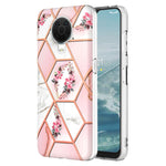 Custodia per telefono antiurto in TPU con motivo floreale in marmo con giunzione galvanica, For Nokia G10 / G20, For Nokia G21 / G11, For OPPO Realme 9 Pro+ 5G, For OPPO Realme 9 Pro 5G, For OPPO Realme 9i / A36/A96 4G, For Samsung Galaxy A13 4G