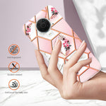 Custodia per telefono antiurto in TPU con motivo floreale in marmo con giunzione galvanica, For Nokia G10 / G20, For Nokia G21 / G11, For OPPO Realme 9 Pro+ 5G, For OPPO Realme 9 Pro 5G, For OPPO Realme 9i / A36/A96 4G, For Samsung Galaxy A13 4G