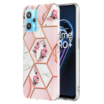 Custodia per telefono antiurto in TPU con motivo floreale in marmo con giunzione galvanica, For Nokia G10 / G20, For Nokia G21 / G11, For OPPO Realme 9 Pro+ 5G, For OPPO Realme 9 Pro 5G, For OPPO Realme 9i / A36/A96 4G, For Samsung Galaxy A13 4G