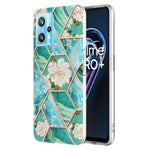 Custodia per telefono antiurto in TPU con motivo floreale in marmo con giunzione galvanica, For Nokia G10 / G20, For Nokia G21 / G11, For OPPO Realme 9 Pro+ 5G, For OPPO Realme 9 Pro 5G, For OPPO Realme 9i / A36/A96 4G, For Samsung Galaxy A13 4G